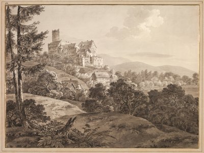 Uitzicht op kasteel Gnandstein door Adrian Zingg