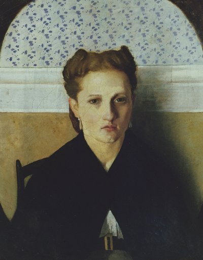 Portret van de vrouw van de kunstenaar door Adriano Cecioni
