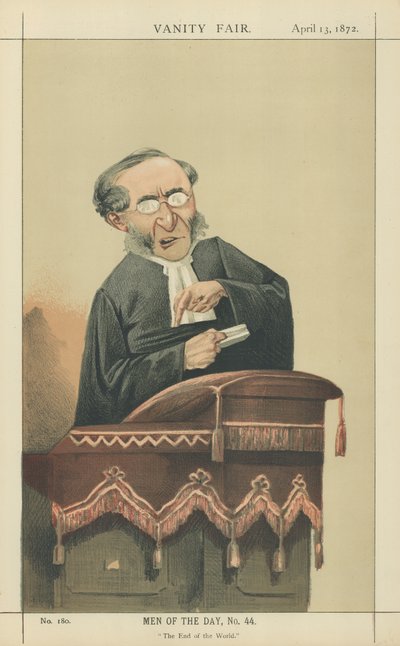 Dominee John Cumming (kleurenlitho) door Adriano Cecioni