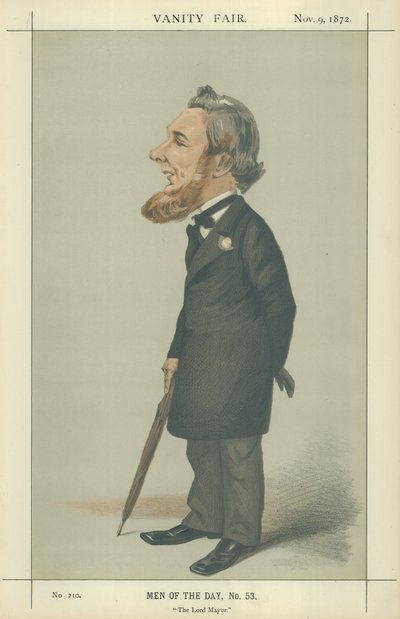 Sir Sydney Hedley Waterlow (kleurenlitho) door Adriano Cecioni