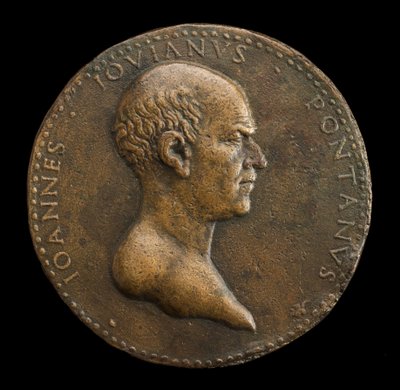 Giovanni Gioviano Pontano, 1426-1503, Dichter [voorzijde] door Adriano Fiorentino