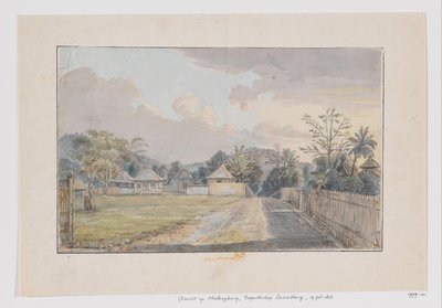 Gezicht op Malangbong, regentschap Sumedang, Priangan, West-Java door Adrianus Johannes Bik