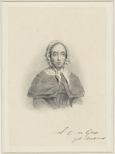 Portrait of Maria Geertruida de Goeje-Barbiers door Adrianus Johannes Ehnle