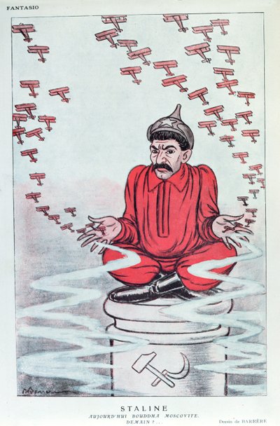 Karikatuur van Stalin uit het Franse tijdschrift 