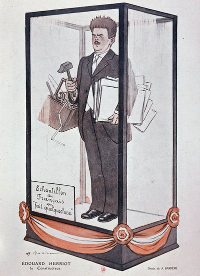 Cartoon door Barrère over Herriot in Fantasio: 