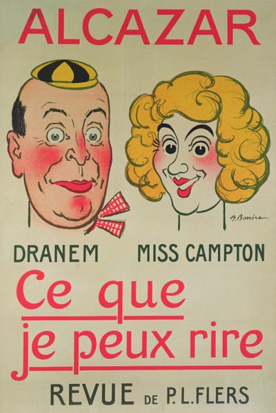 Ik kan lachen, Alcazar-poster door Adrien Barrere