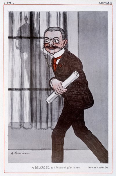Portret van Theophile Delcasse (1852-1923), Franse minister van Buitenlandse Zaken in 