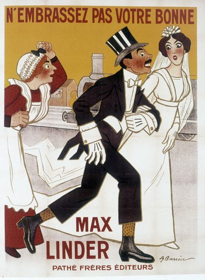 Poster van Max Linder, ill. door Barrere door Adrien Barrere