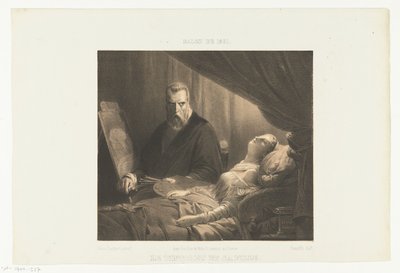 Tintoretto aan het sterfbed van zijn dochter door Adrien Canelle