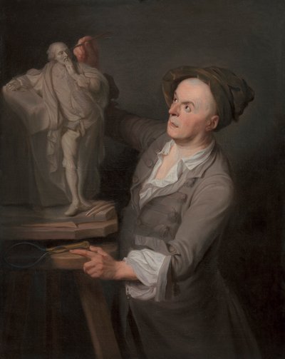 Louis-Francois Roubiliac Modelleert Zijn Monument voor Shakespeare door Adrien Carpentiers