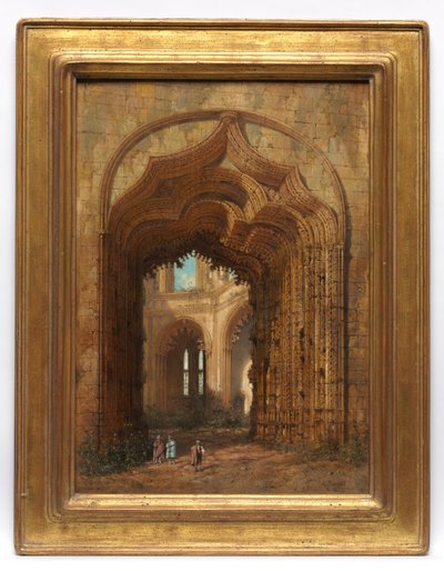 Verwoeste Kerk door Adrien Dauzats