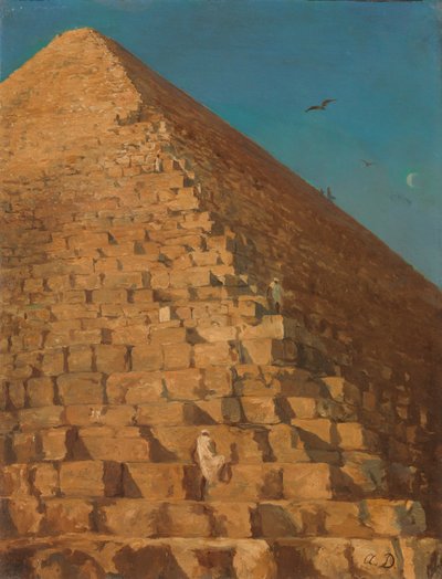 De Grote Piramide, Gizeh door Adrien Dauzats