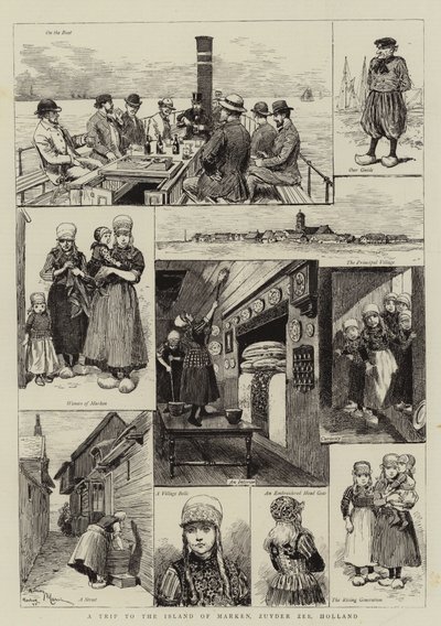 Een reis naar het eiland Marken, Zuiderzee, Nederland door Adrien Emmanuel Marie