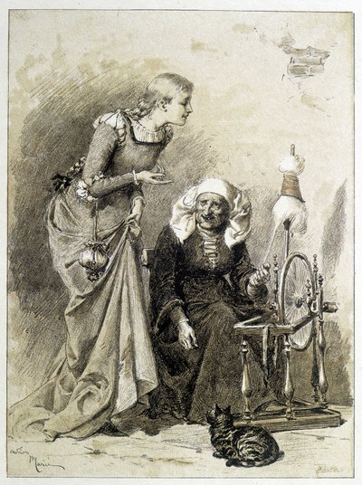 Doornroosje - in "De Sprookjes" door Charles Perrault, illustraties door Adrien Marie door Adrien Emmanuel Marie