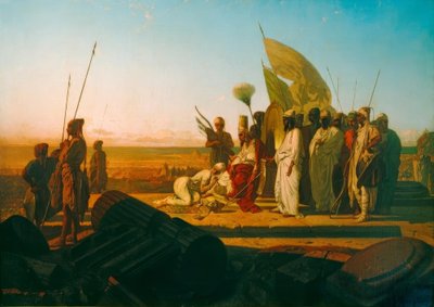 Xerxes aan de Hellespont door Jean Adrien Guignet