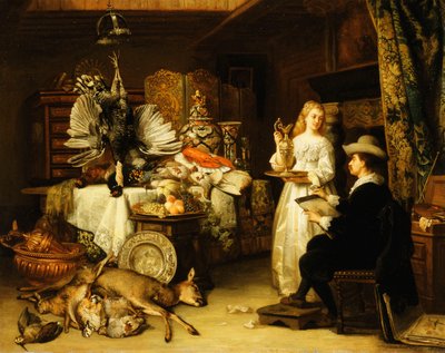 Het Atelier van de Kunstenaar door Adrien Joseph Verhoven Ball