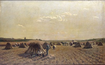 Oogstscène, 1879 door Adrien Louis Demont