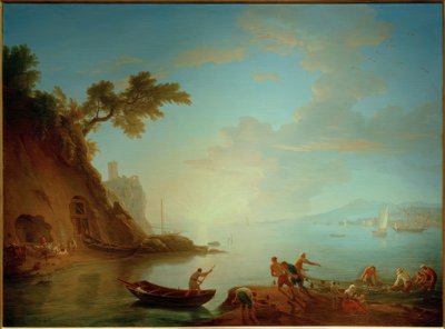 Napolitaanse kust in het ochtendlicht door Adrien Manglard