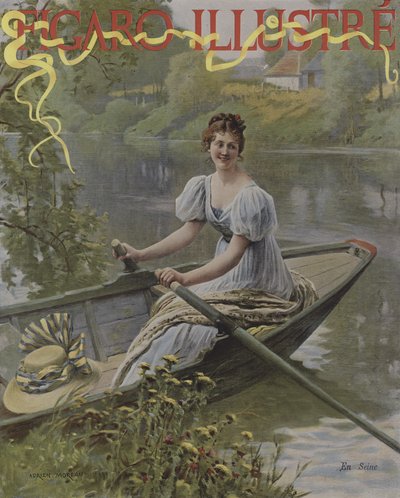 Aan de Seine. Omslag van Le Figaro Illustre, juli 1895 door Adrien Moreau