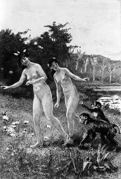 Gravure door Adrien Moreau (1843-1906) ter illustratie van 