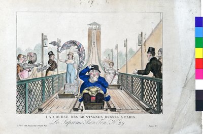 De achtbaanrace in Parijs door Adrien Pierre Francois Godefroy