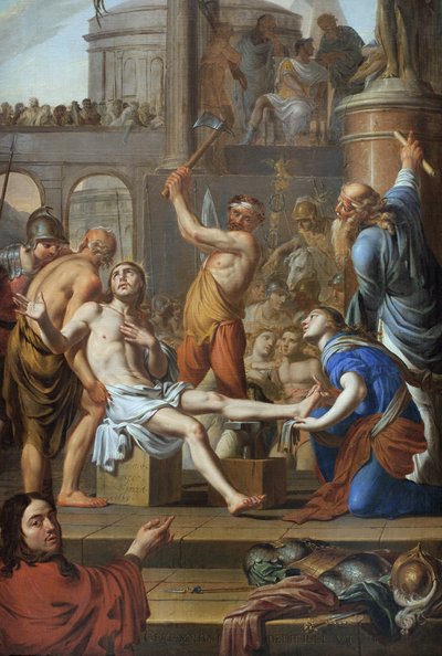 Het martelaarschap van Sint Adrien door Adrien Sacquespee