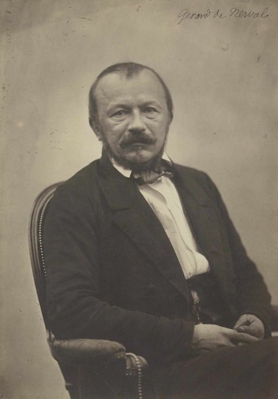 Portret van Gérard de Nerval 1808-1855, 1854 door Adrien Tournachon