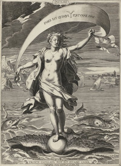 Gelegenheid / Occasio door Egidius  Sadeler (II)