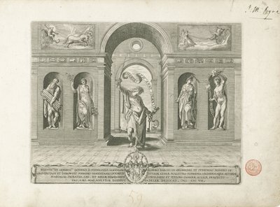 Janus en de vier seizoenen door Egidius  Sadeler (II)