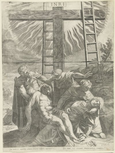 Kruisafneming door Egidius  Sadeler (II)