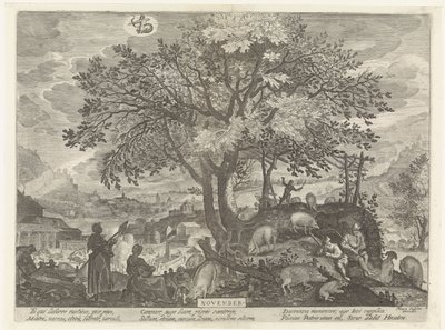 November door Egidius  Sadeler (II)