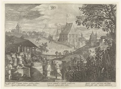 Oktober door Egidius  Sadeler (II)