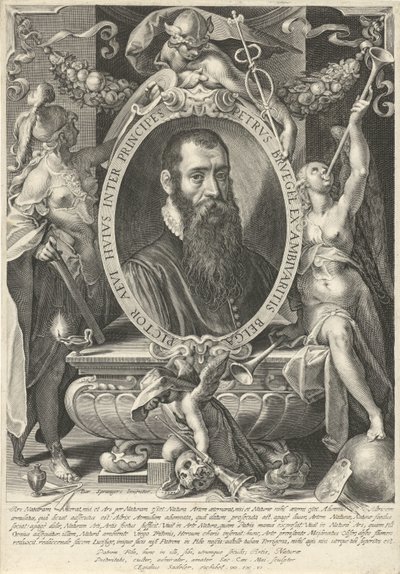 Portret van Pieter Brueghel de jonge door Egidius  Sadeler (II)