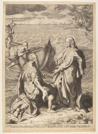 Roeping van de discipelen Petrus en Andreas door Aegidius Sadeler II