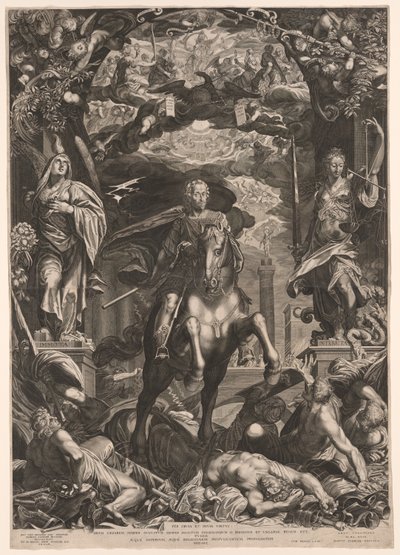 Keizer Ferdinand II te paard door Aegidius Sadeler II