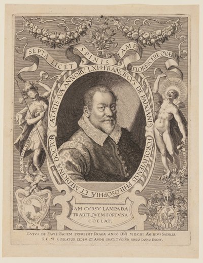 Franciscus de Padoanis Foroliviensis (Franciscus van Forli) door Aegidius Sadeler II