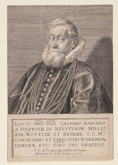 Gaspard Kaplir von Sulewitz, Raadslid van de Keizer door Aegidius Sadeler II