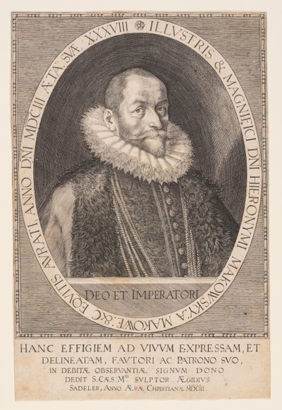 Hieronymus Makofsky, kamerheer door Aegidius Sadeler II