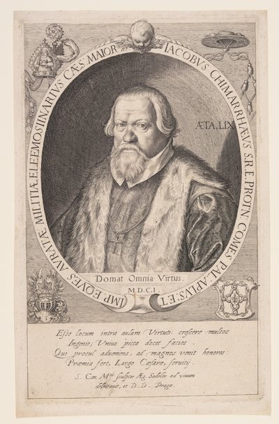 Jacob Chimarrhaeus, Grootalmoezenier van Rudolph II door Aegidius Sadeler II