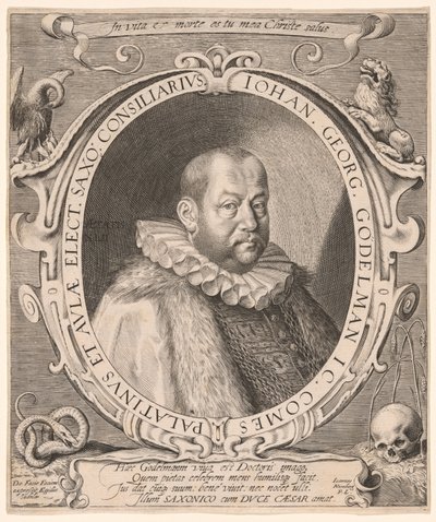 Johann Georg von Gödelmann, hoogleraar rechten, diplomaat door Aegidius Sadeler II