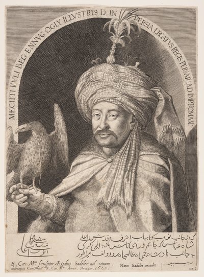 Mechti Kuli Beg (Mehdi Quli Beg), Perzisch ambassadeur in Praag door Aegidius Sadeler II