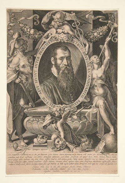 Portret van Peter Brueghel de Jongere door Aegidius Sadeler II