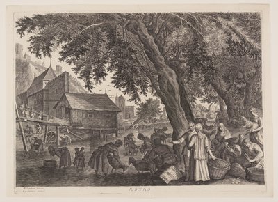 Zomer, uit De vier seizoenen door Aegidius Sadeler II