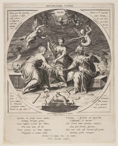 De drie schikgodinnen door Aegidius Sadeler II