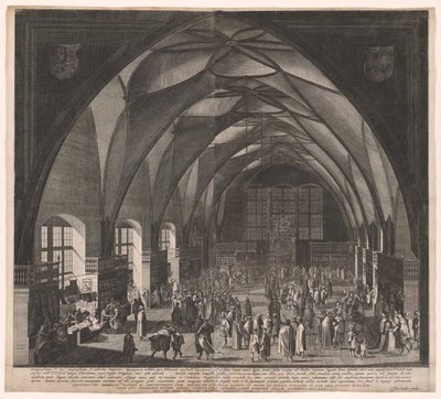 Vladislav Hall, Kasteel van Praag, de jaarlijkse beurs door Aegidius Sadeler II