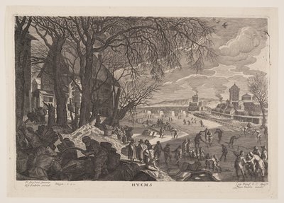 Winter, uit De vier seizoenen door Aegidius Sadeler II