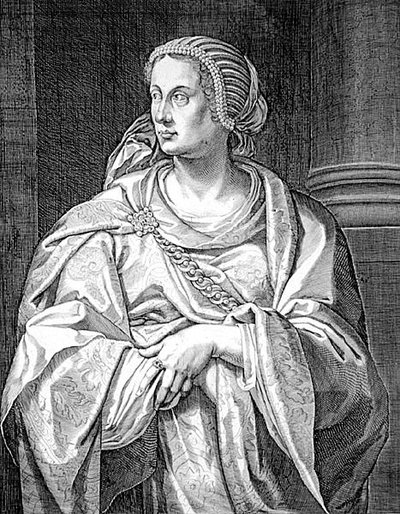 Albia Terenta, moeder van Otho door Aegidius Sadeler or Saedeler