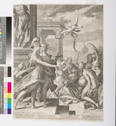 Athena Introduceert Schilderkunst bij de Muzen, c.1603 door Aegidius Sadeler or Saedeler