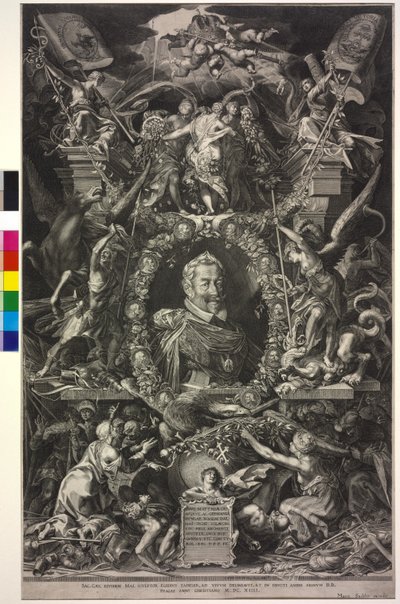 Heilige Roomse Keizer Matthias I door Aegidius Sadeler or Saedeler