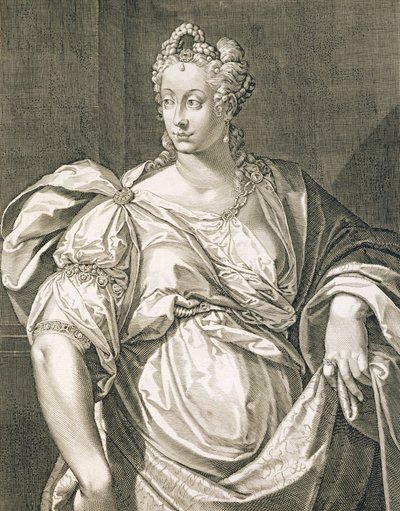 Livia Drusilla (c.55 v.Chr. - 29 n.Chr.) vrouw van Octavianus door Aegidius Sadeler or Saedeler